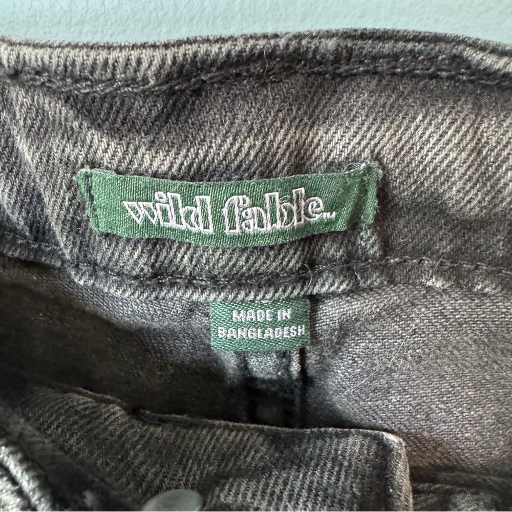 Wild Fable High Rise Tapered Jeans in Faded Black Wash. Distressed. Women’s 16 - Picture 3 of 15